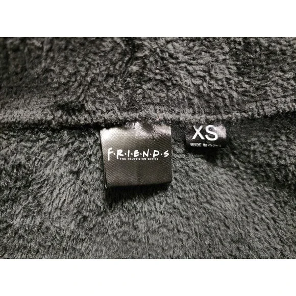 Friends TV Show Womens Sleepwear Fleece Hoodie Sweatshirt Black Pullover Size XS - Picture 6 of 9